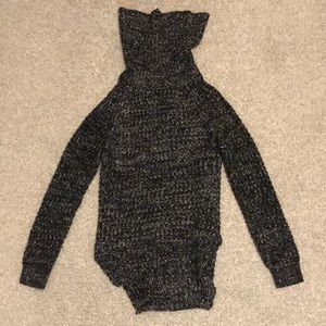 Black cowl neck oversized sweater / sweater dress